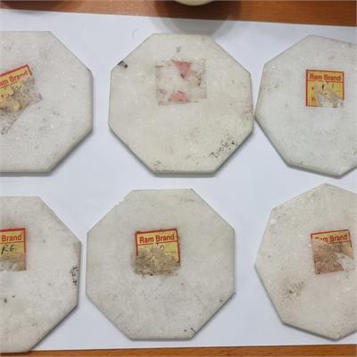 6 תחתיות שיש יוקרתיות - עבודת יד "טאג' מאהל" (Pietra Dura)