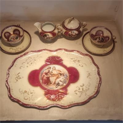 סט אירוח פורצלן "וינה העתיקה" (Alt Wien) – Antique Patina