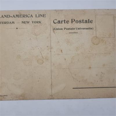 גלויה עתיקה ונדירה – אוניית הפאר T.S.S. ROTTERDAM קו רוטרדם