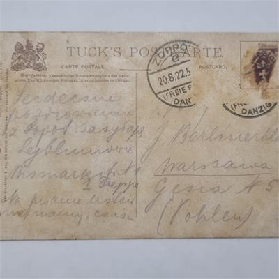 גלויה נדירה והיסטורית (1922) – סופוט (Zoppot), סדרת Oilette