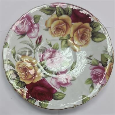 צלחת פורצלן דקורטיבית