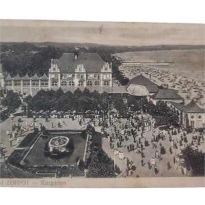 גלויה נדירה (1921) מזופוט (דנציג) ללב הרובע היהודי בוורשה 