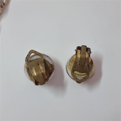 סט וינטג' מוראנו פיוראטו (Fiorato) נדיר –שרשרת ארוכה ועגילים