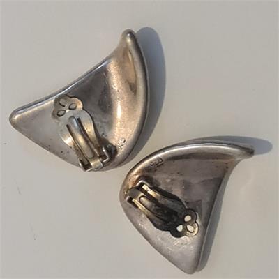 זוג עגילי קליפ וינטג’ מכסף סטרלינג 925