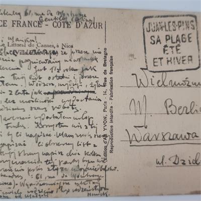 גלויה היסטורית נדירה – וילה איל-דה-פראנס, ניס (1903) 