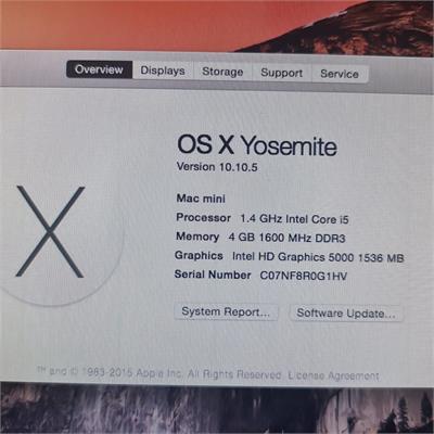 מחשב מק מיני יד 2 Mac Mini 2014