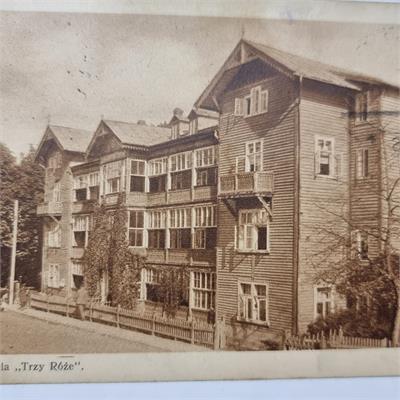 גלויה נדירה (1927): וילה "שלושת הוורדים" בקריניצה ליעד יהודי