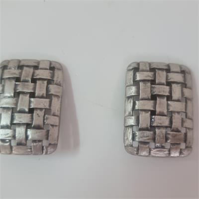 עגילי קליפס וינטאג' AGIL – עיצוב שתי וערב