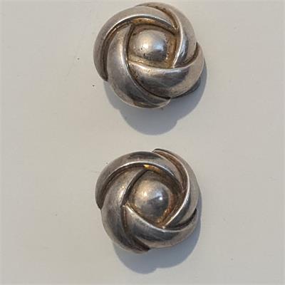 זוג עגילי קליפ וינטג’ מכסף סטרלינג 925,