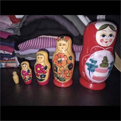 סט בובות מטריושקה רוסיות, 5 חלקים