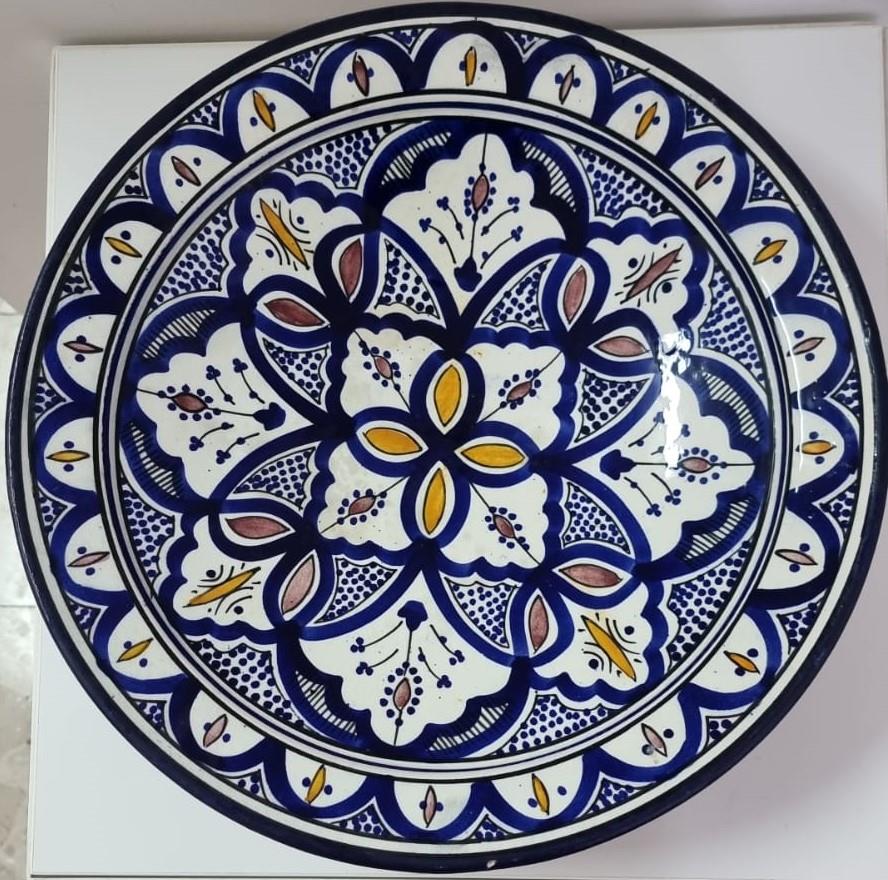 קערת קרמיקה מרוקאית קוטר 40 ס"מ