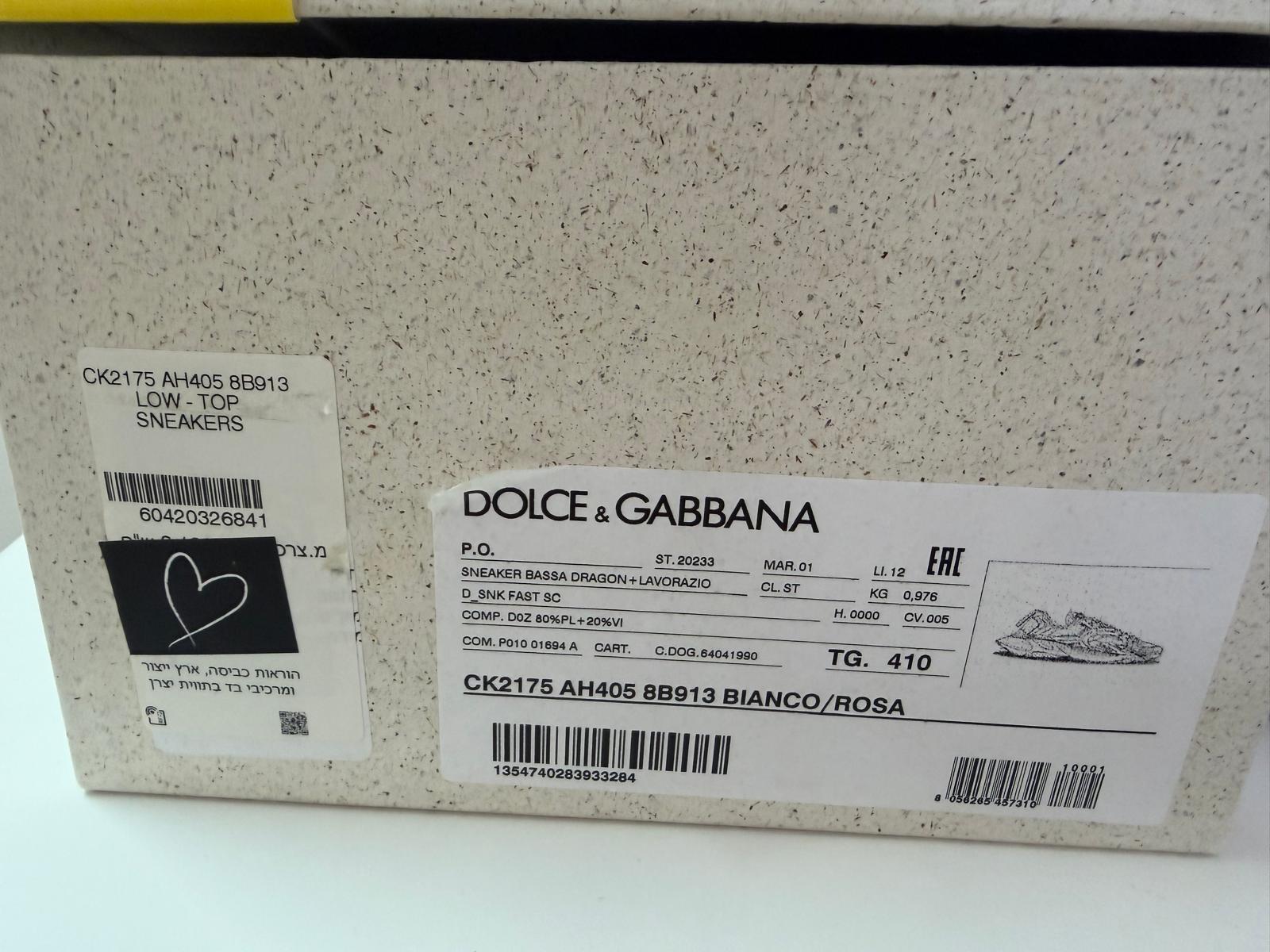 למכירה: סניקרס Dolce & Gabbana "כמו חדשות" – דגם לבן/ורוד
