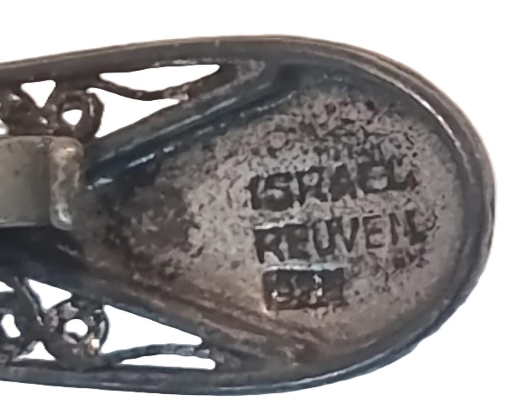 סיכת עניבה וינטג' מרהיבה מכסף 925